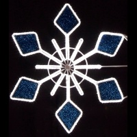 4' Stylized Crystal Snowflake