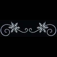 3' x 16' Elegant Snowflake<br />Skyline