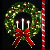 4' Oregonian Tri Candle Wreath