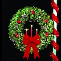 61 in Traditional Tri Candle<br />Royal Pine Wreath