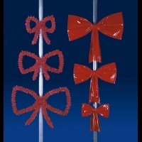 Garland and Red Vinyl Bows